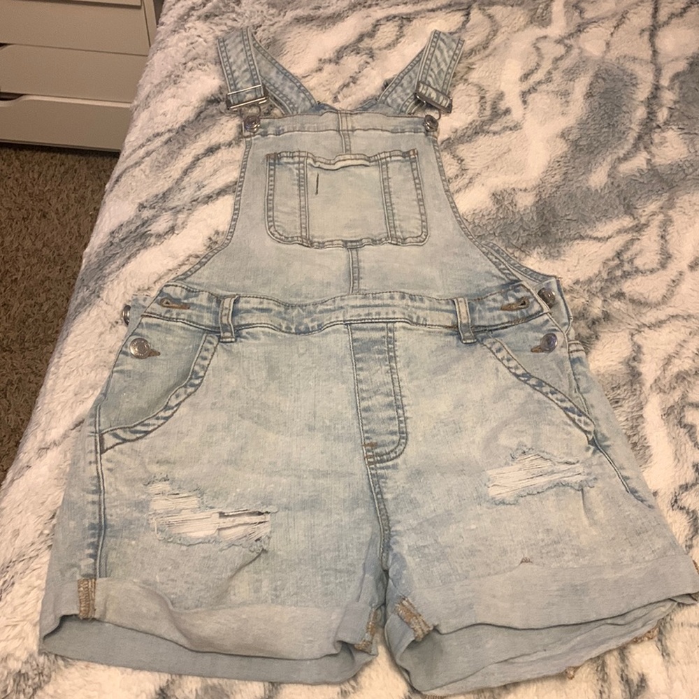 light blue denim overalls with adjustable straps size M Urban Basics